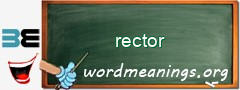 WordMeaning blackboard for rector